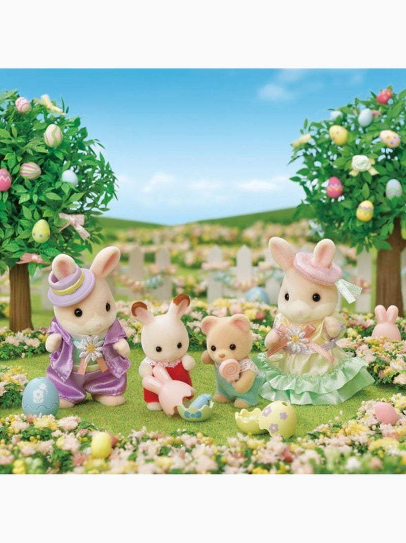 La chasse aux œufs des frères et sœurs lapin marguerite - sylvanian families - 5691 Blanc - Kiabi