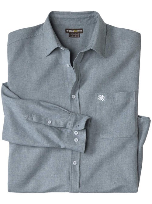 La chemise coton flanelle unie  - atlas for men - Kiabi