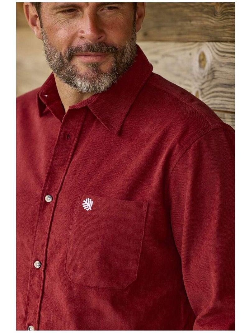 La chemise en velours  - atlas for men Rouge brique - Kiabi