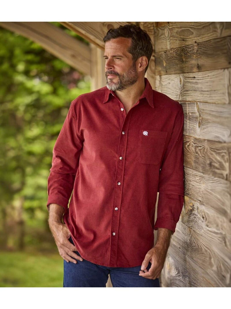 La chemise en velours  - atlas for men Rouge brique - Kiabi