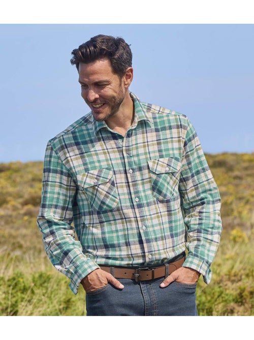 La chemise flanelle à carreaux nature - atlas for men - Kiabi La chemise flanelle à carreaux nature - atlas for men - Kiabi