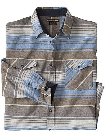 La chemise flanelle rayée - atlas for men