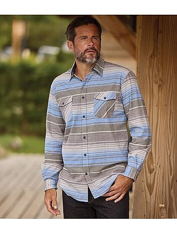 La chemise flanelle rayée - atlas for men