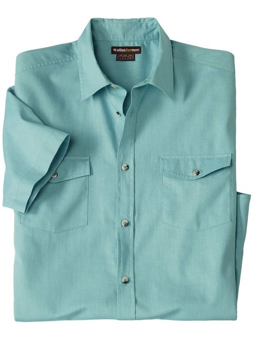 La Chemise Manches Courtes Coton/Lin - ATLAS FOR MEN - Kiabi La Chemise Manches Courtes Coton/Lin - ATLAS FOR MEN - Kiabi
