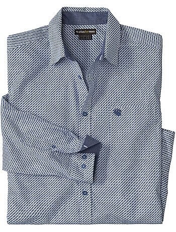 La chemise popeline à micro-motifs - atlas for men