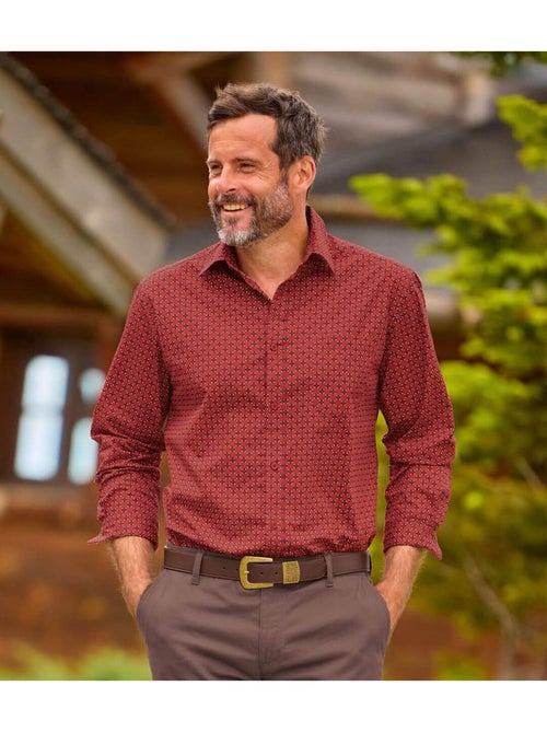 La chemise popeline à micro-motifs - atlas for men - Kiabi La chemise popeline à micro-motifs - atlas for men - Kiabi