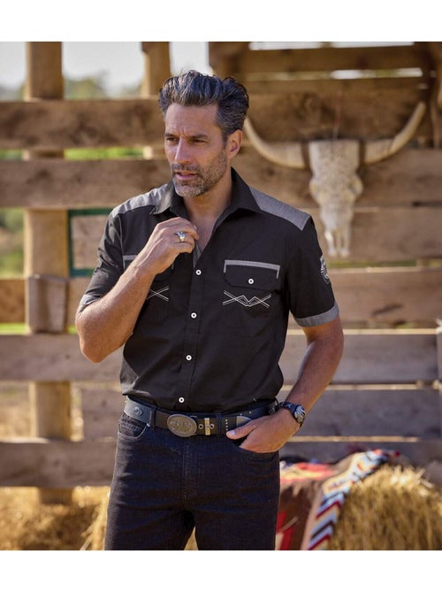 La chemise popeline fantaisie  - atlas for men - Kiabi
