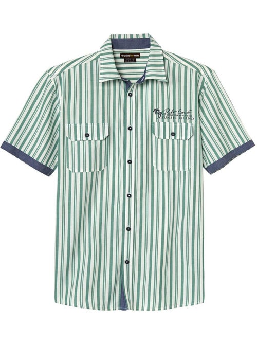La Chemise Popeline Rayée  - ATLAS FOR MEN - Kiabi