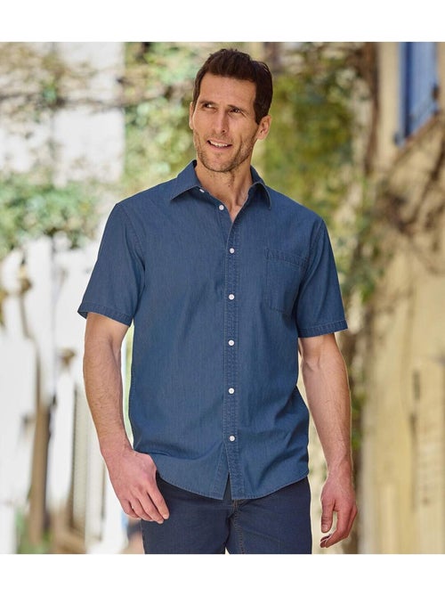 La chemisette en denim  - atlas for men - Kiabi