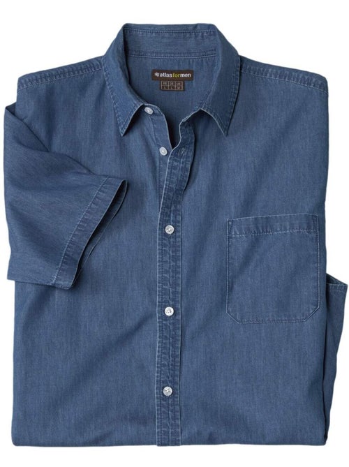 La Chemisette en Denim Atlas®  - ATLAS FOR MEN - Kiabi