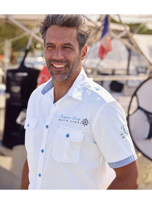 La Chemisette Pilote Estivale en Popeline - ATLAS FOR MEN - Kiabi La Chemisette Pilote Estivale en Popeline - ATLAS FOR MEN - Kiabi