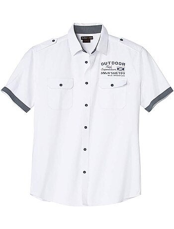 Chemisette popeline flammée - atlas for men