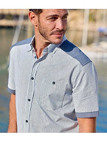 La Chemisette Popeline Ray?e Casual - ATLAS FOR MEN