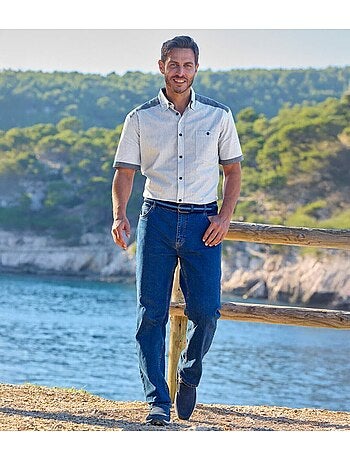 La Chemisette Popeline Ray?e Casual - ATLAS FOR MEN