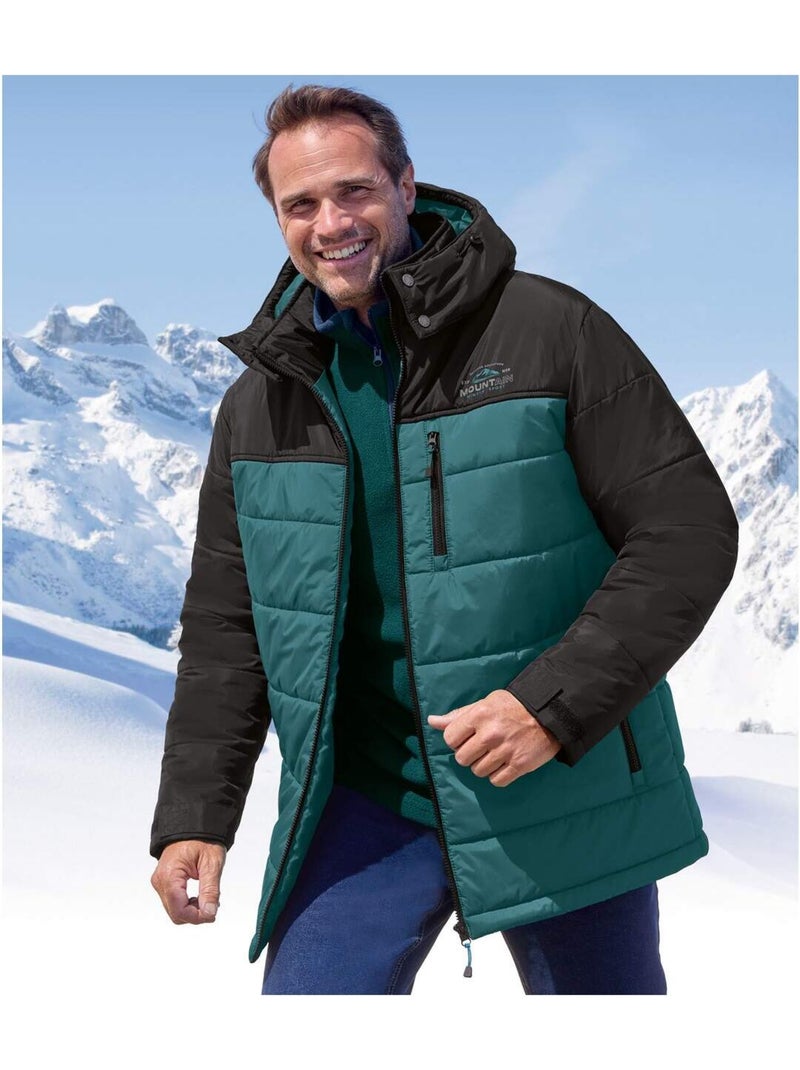 La Doudoune Bicolore avec Capuche Adventure.  - ATLAS FOR MEN Vert - Kiabi