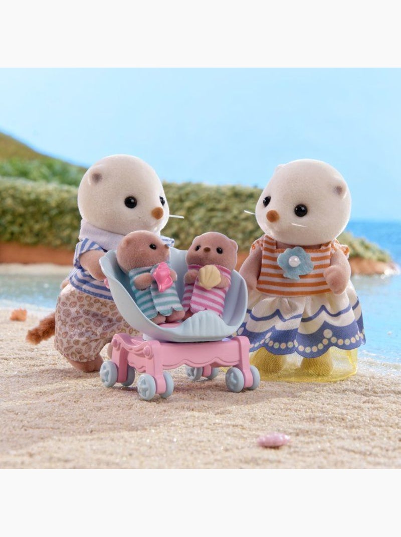 La famille loutre de mer - sylvanian families - 5803 Beige - Kiabi