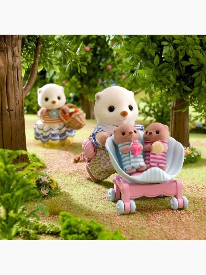 La famille loutre de mer - sylvanian families - 5803 Beige - Kiabi