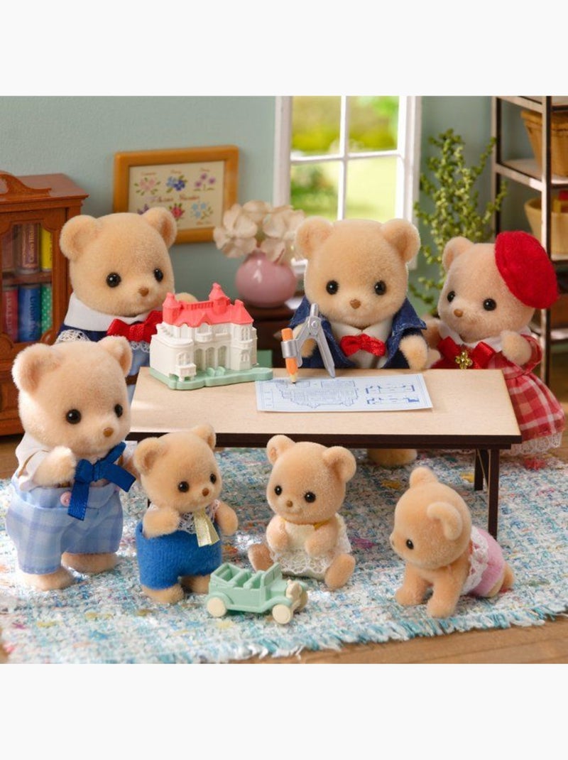 La famille ours biscuit - sylvanian families - 5851 Jaune - Kiabi