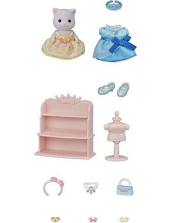 La fille chat persan et sa panoplie de princesse - sylvanian families - 5645
