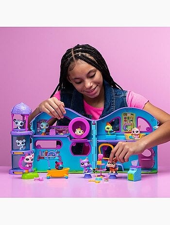 La grande maison - bandai - littlest pet shop avec 3 pets dont 1 exclusif