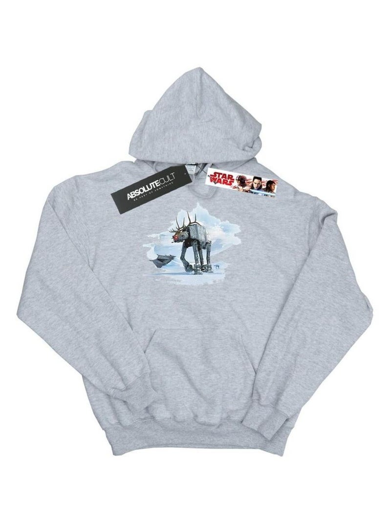 La Guerre des étoiles - Sweat à capuche AT-AT Gris chiné - Kiabi
