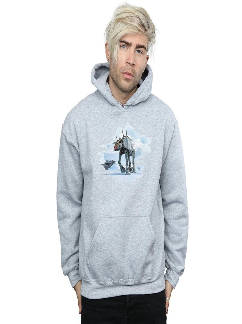 La Guerre des étoiles - Sweat à capuche AT-AT Gris chiné - Kiabi