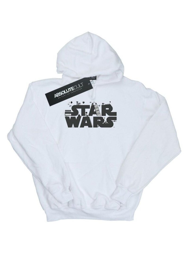 La Guerre des étoiles - Sweat à capuche Blanc - Kiabi