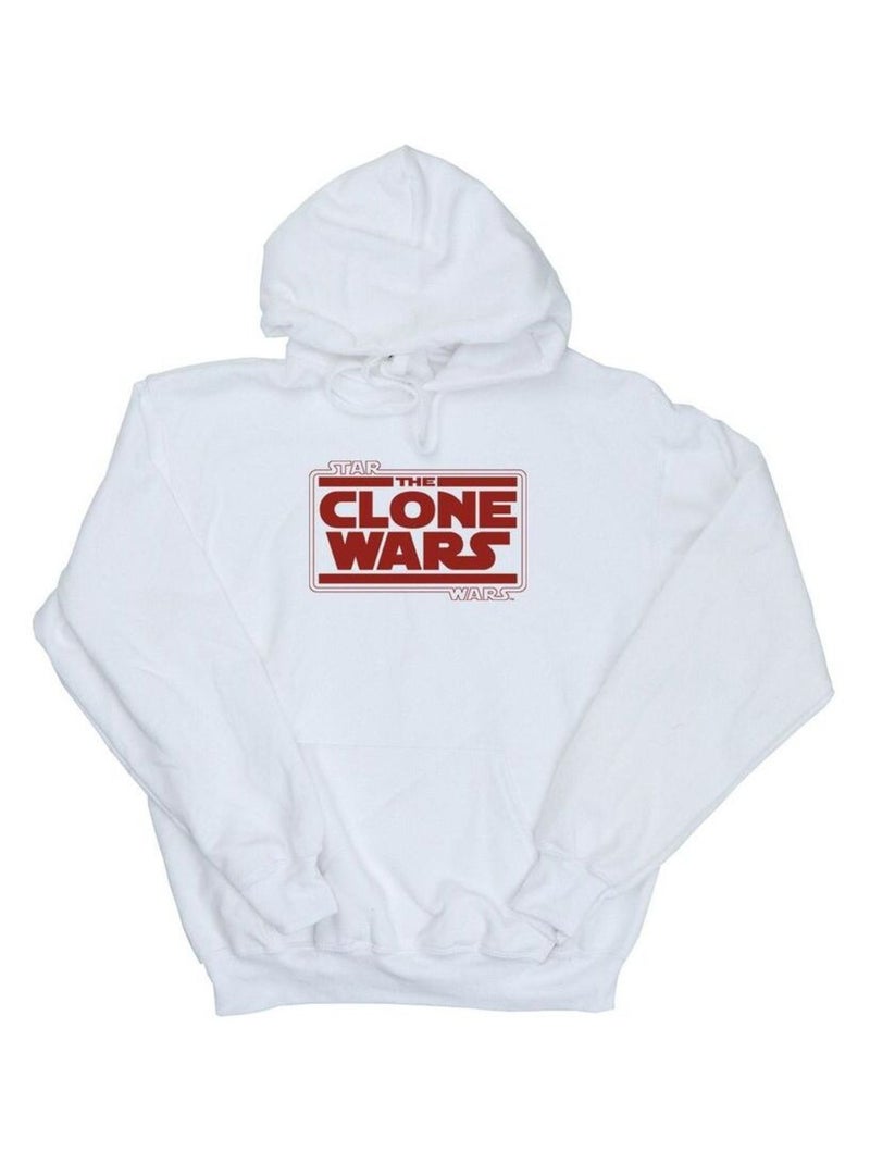 La Guerre des étoiles - Sweat à capuche CLONE WARS Blanc - Kiabi