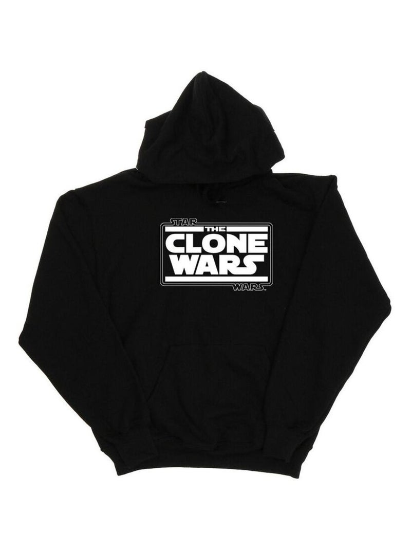 La Guerre des étoiles - Sweat à capuche CLONE WARS Noir - Kiabi