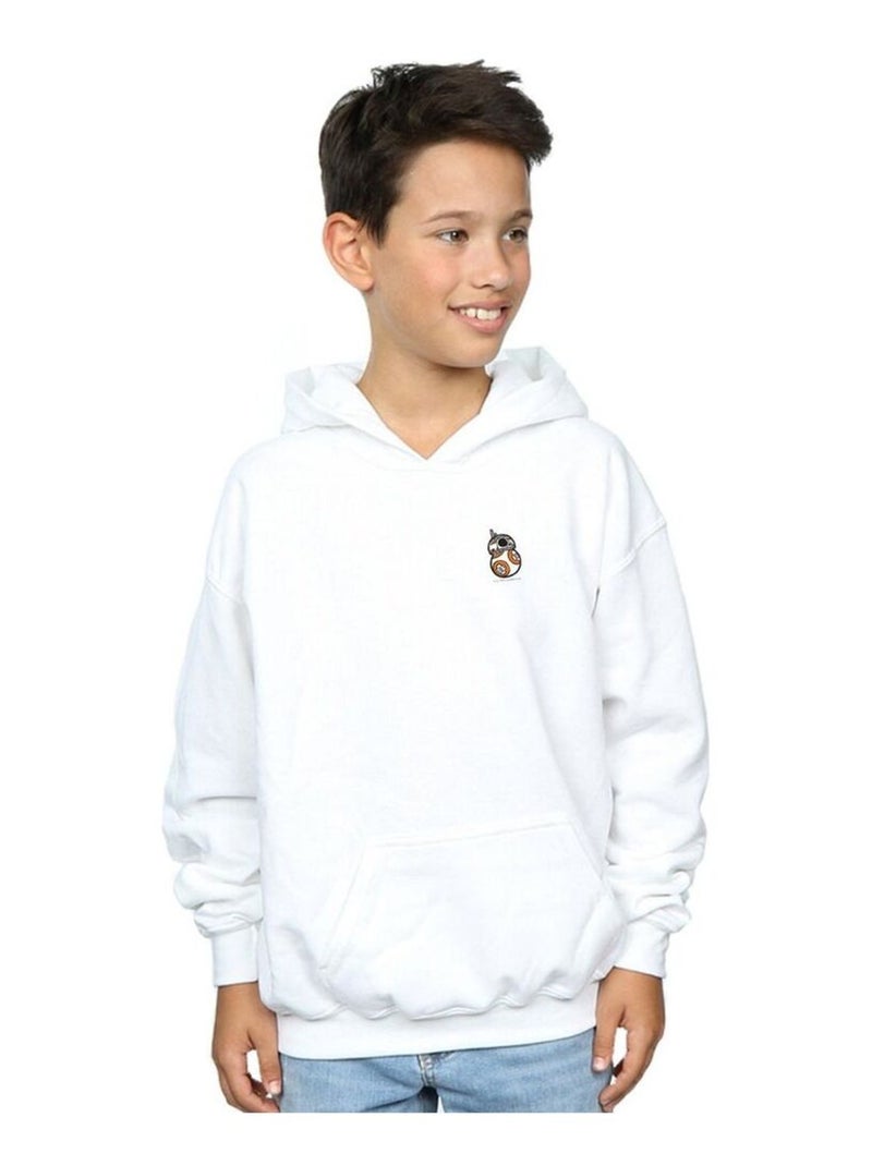 La Guerre des étoiles - Sweat à capuche motif BB-8 THE FORCE AWAKENS Blanc - Kiabi