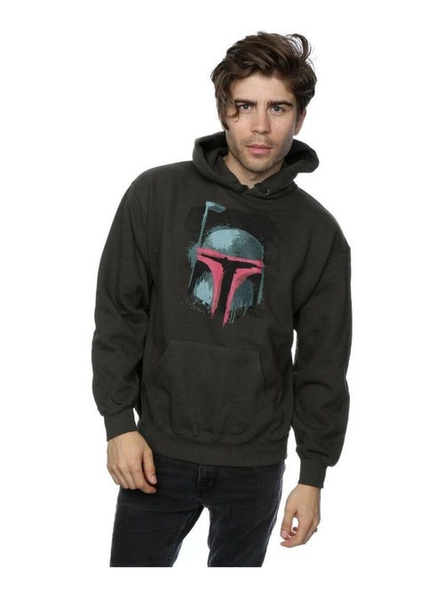 La Guerre des étoiles - Sweat à capuche motif Boba Fett motif/style casque - Kiabi