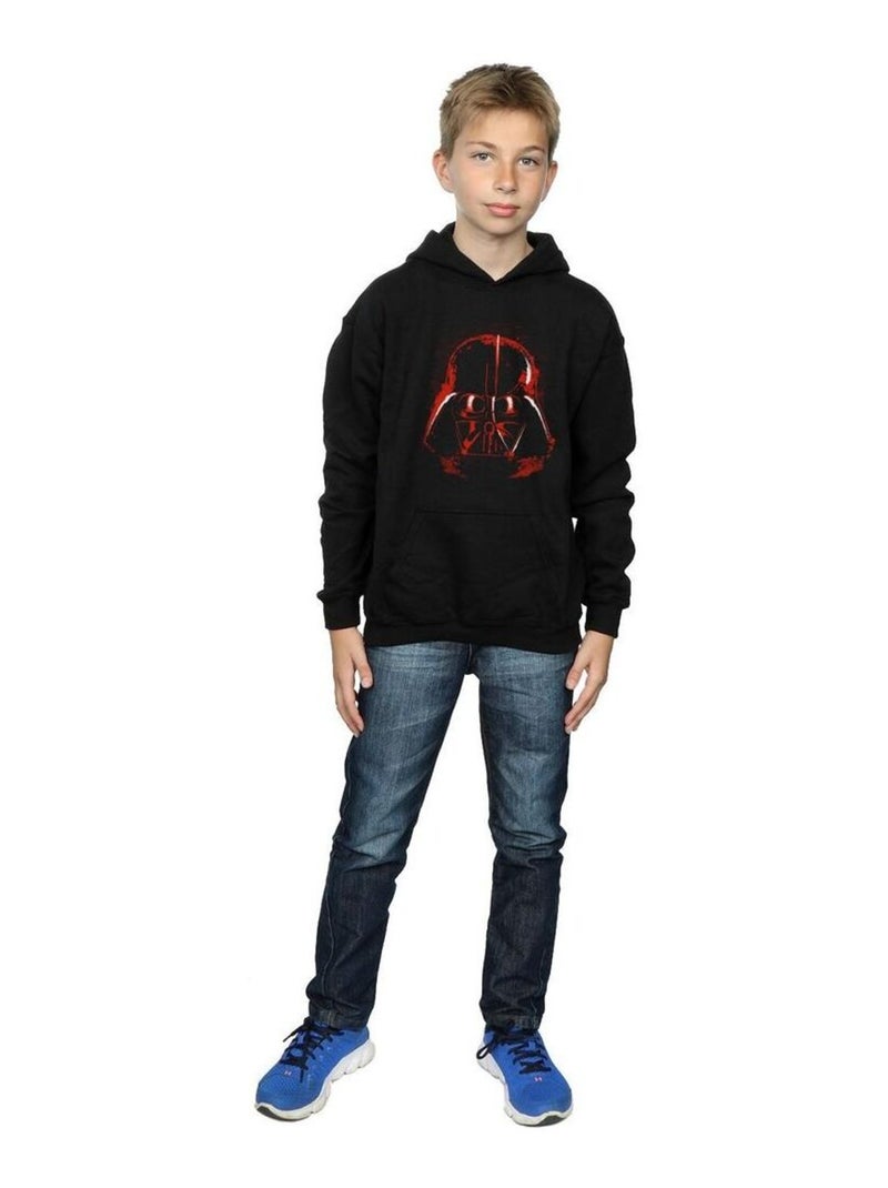 La Guerre des étoiles - Sweat à capuche motif casque de Dark Vador Noir - Kiabi