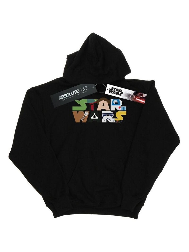 La Guerre des étoiles - Sweat à capuche Noir - Kiabi