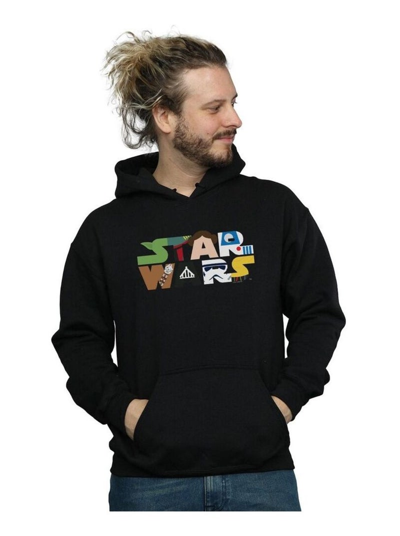 La Guerre des étoiles - Sweat à capuche Noir - Kiabi