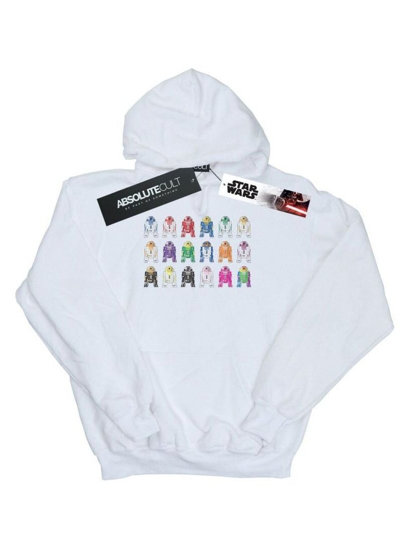 La Guerre des étoiles - Sweat à capuche R2 UNITS Blanc - Kiabi