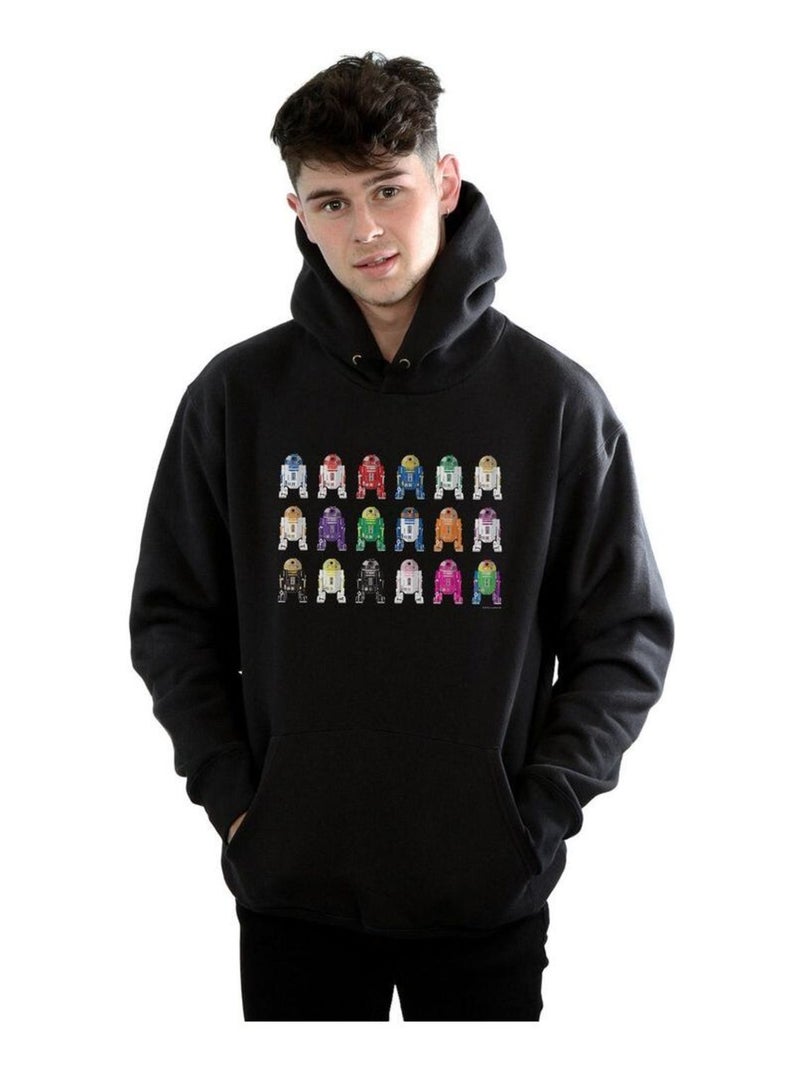 La Guerre des étoiles - Sweat à capuche R2 UNITS Noir - Kiabi