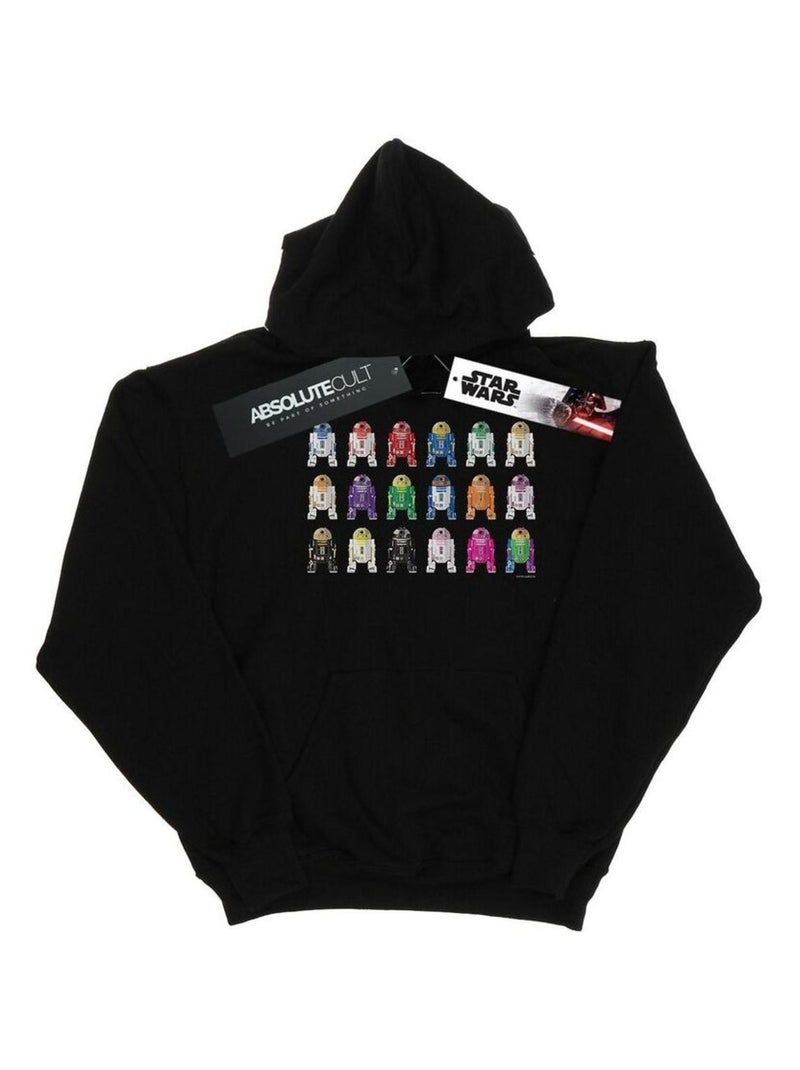 La Guerre des étoiles - Sweat à capuche R2 UNITS Noir - Kiabi