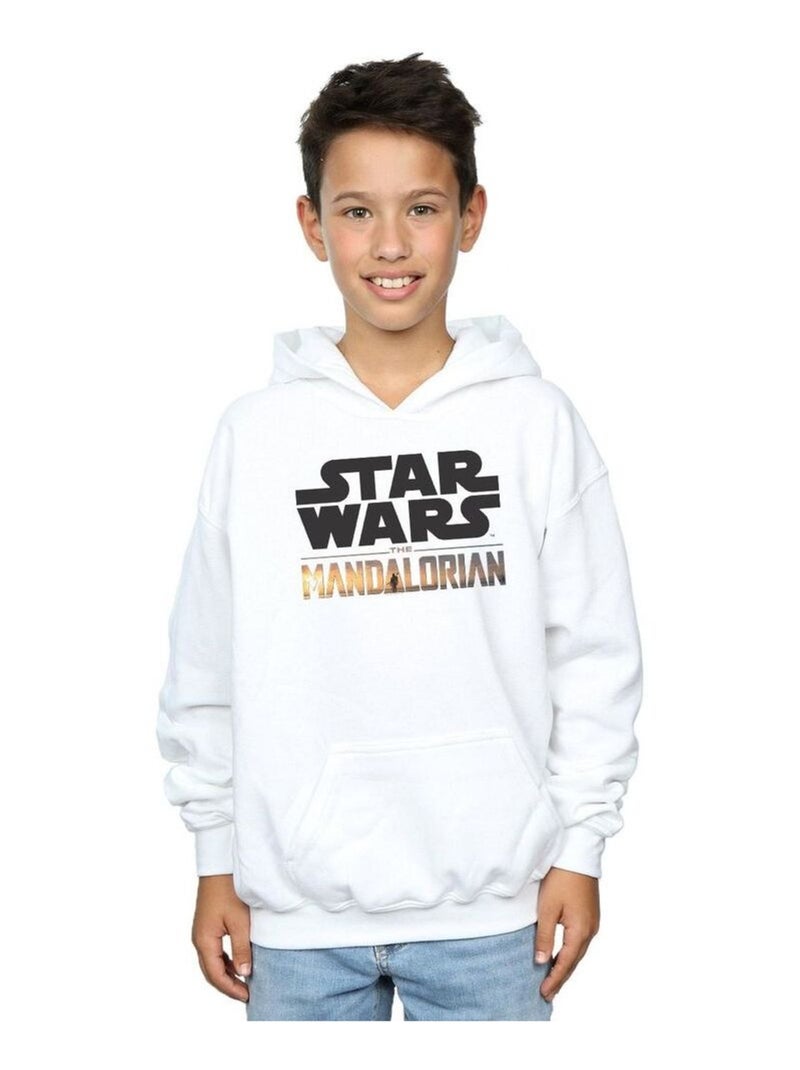 La Guerre des étoiles - Sweat à capuche THE MANDALORIAN Blanc - Kiabi