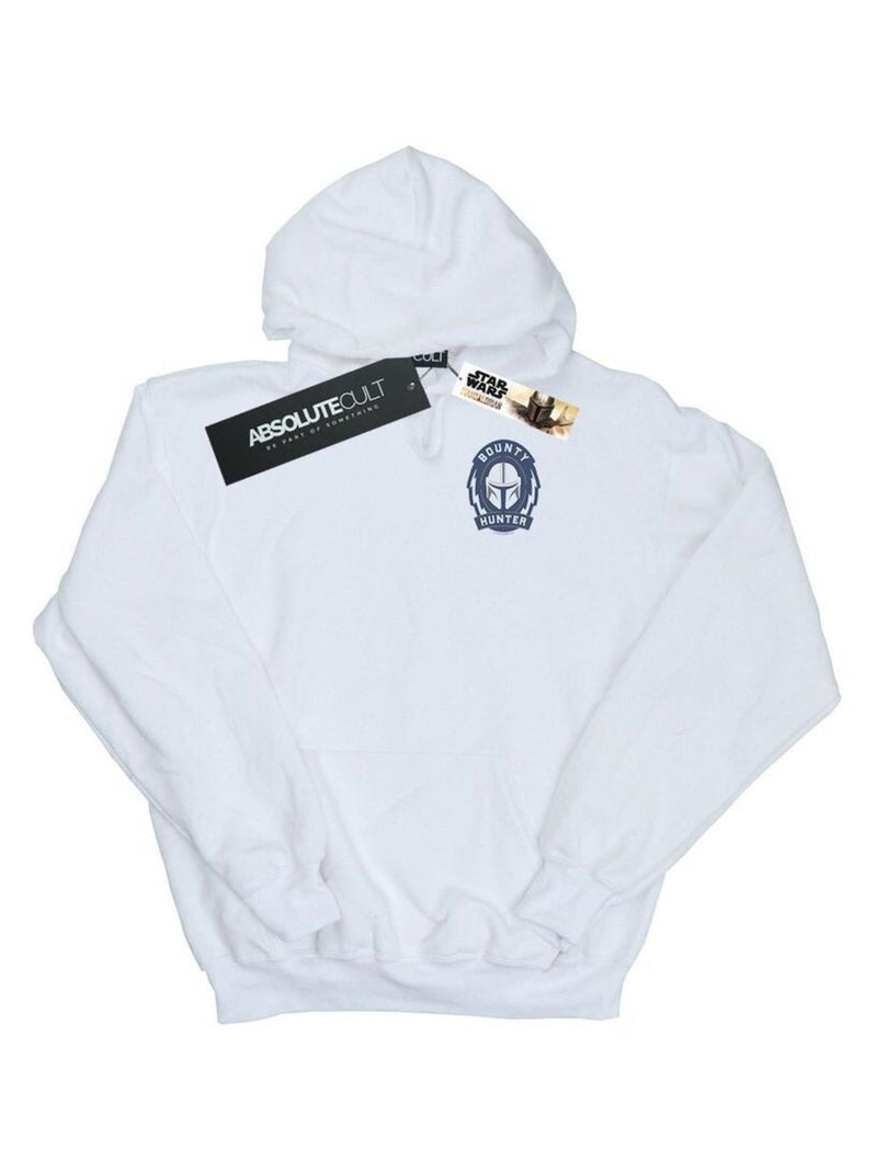 La Guerre des étoiles - Sweat à capuche THE MANDALORIAN BOUNTY HUNTER Blanc - Kiabi