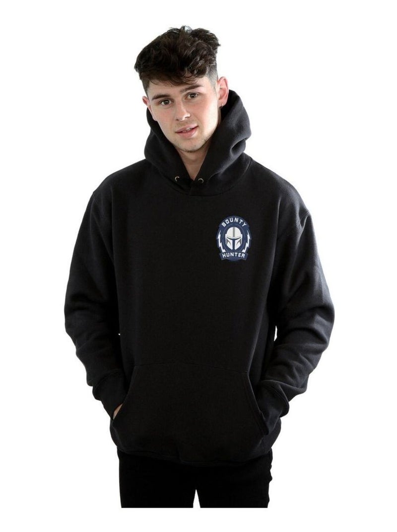 La Guerre des étoiles - Sweat à capuche THE MANDALORIAN BOUNTY HUNTER Noir - Kiabi