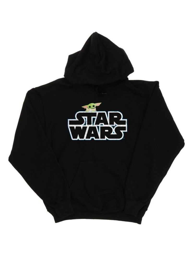 La Guerre des étoiles - Sweat à capuche THE MANDALORIAN THE CHILD Noir - Kiabi