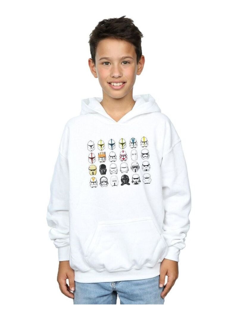 La Guerre des étoiles - Sweat à capuche TROOPERS Blanc - Kiabi