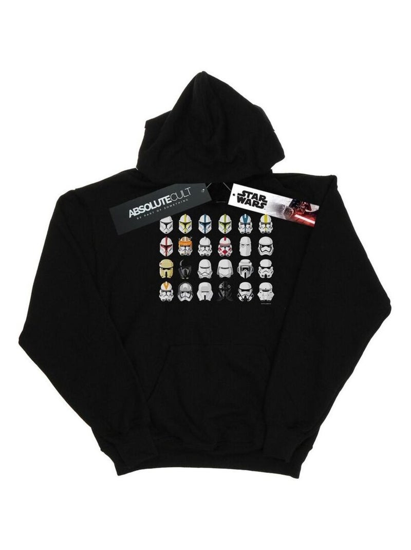 La Guerre des étoiles - Sweat à capuche TROOPERS Noir - Kiabi