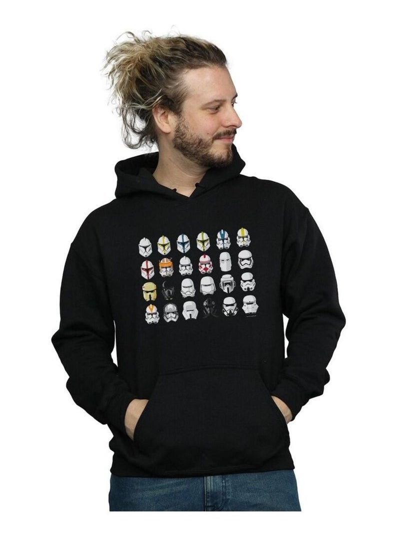 La Guerre des étoiles - Sweat à capuche TROOPERS Noir - Kiabi