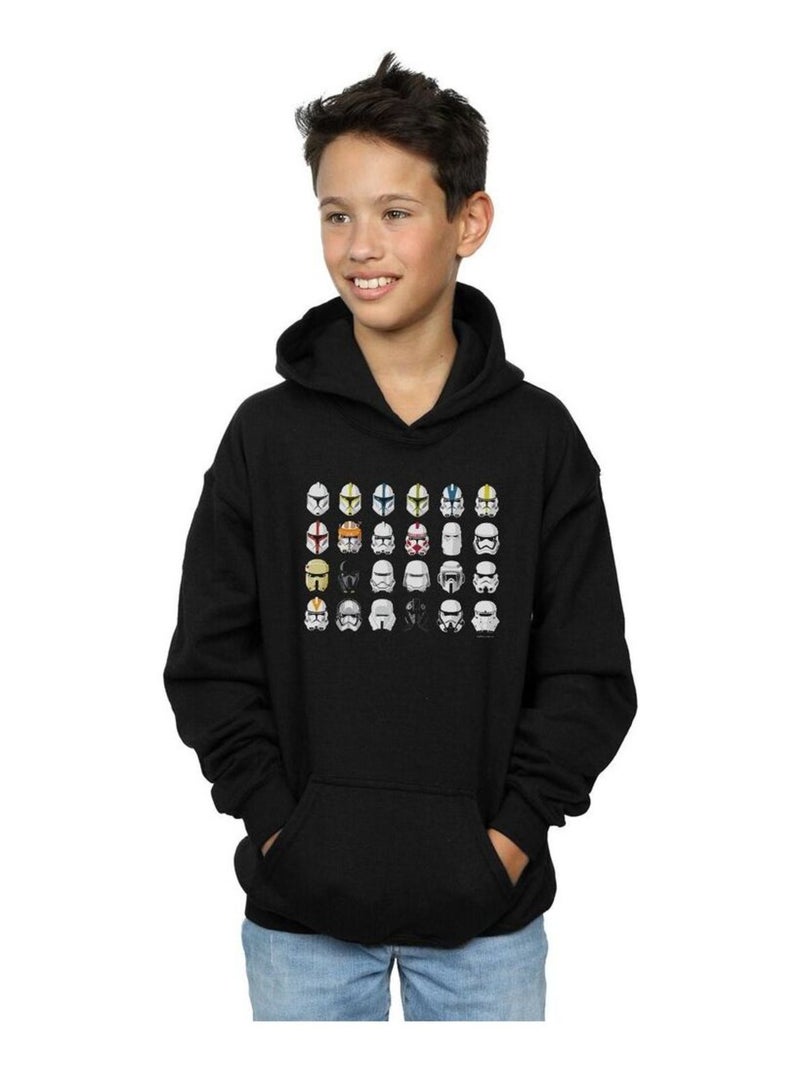 La Guerre des étoiles - Sweat à capuche TROOPERS Noir - Kiabi