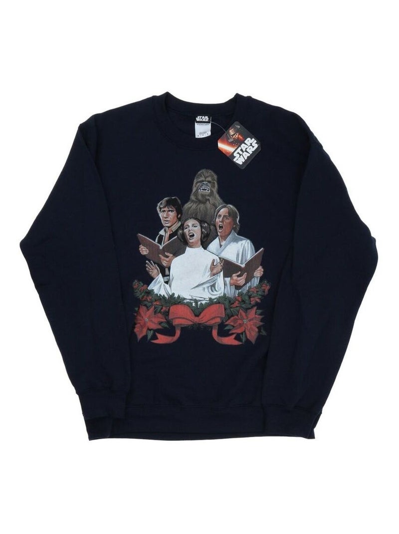La Guerre des étoiles - Sweat CHRISTMAS CAROLS Bleu marine - Kiabi