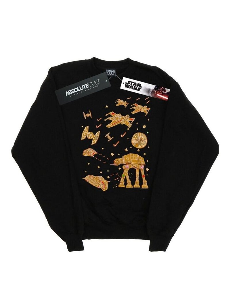 La Guerre des étoiles - Sweat GINGERBREAD BATTLE Noir - Kiabi