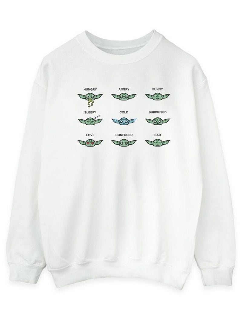 La Guerre des étoiles - Sweat MANDALORIAN MOOD Blanc - Kiabi