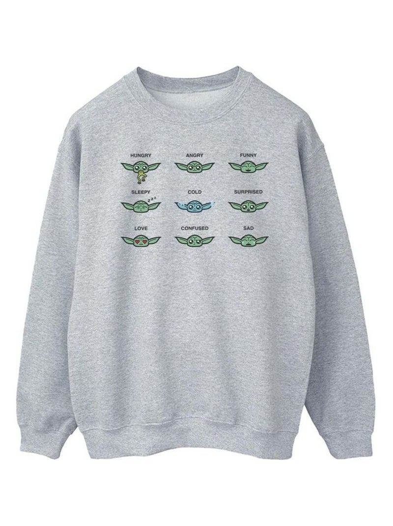 La Guerre des étoiles - Sweat MANDALORIAN MOOD Gris chiné - Kiabi