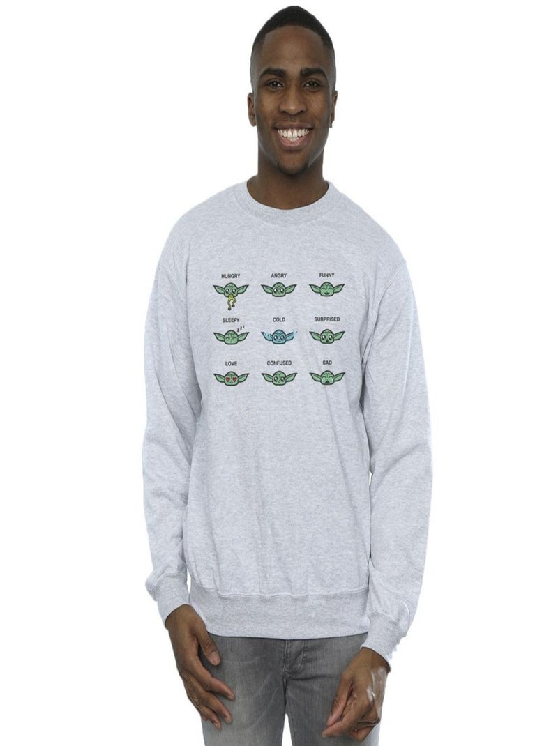 La Guerre des étoiles - Sweat MANDALORIAN MOOD Gris chiné - Kiabi